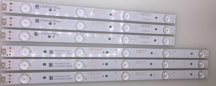 Set 3x SW40D09L-ZC21AG-05 und 3x SW40D09R-ZC21AG-05 LED-Backlight für 40GFB5946 40GFB5900