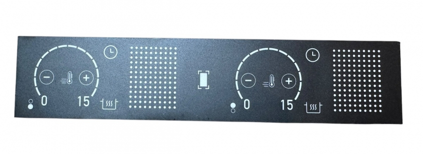 Touch Control Glass Panel for Induction Cooktop HTKTEQ136 20424 BIN D 167260035 REV:AA HOB_UI V6.0 20080786