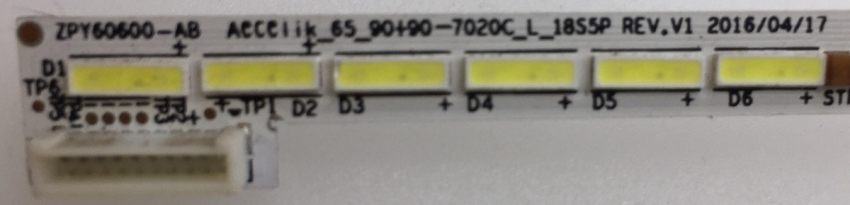 65VLX6000BP 65GUB8787 65GUB8785 65GUB9796 LED Backlight ZPY60600-AB 65_90+90-7020C_L_18S5P REV.V2