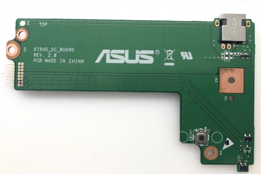 DC_Board X75VD Rev2.0 mit Schaltknopf für Asus F75 Serie