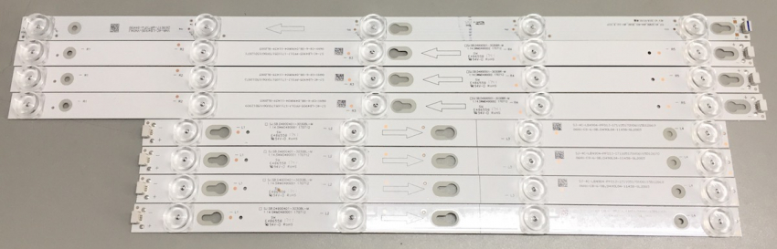 SET8 4x SJ.SB.D4900501-3030BR-M 1.14.SWDM490002 2x J.SB.D4900501-3030BL-M 1.14.SWDM490001 LED Backlight