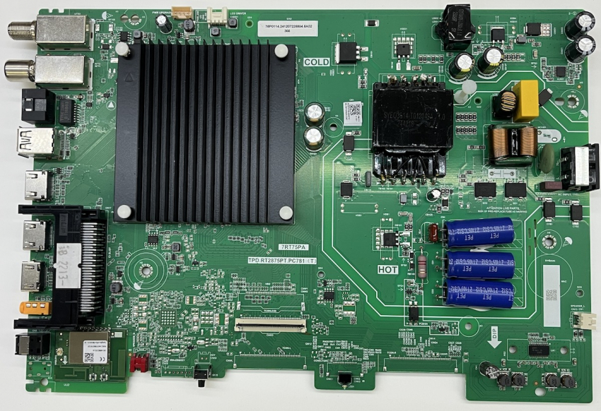 PTV 55GU-502ST Mainboard 7RT75PA TPD.RT2875PT.PC781 (T)