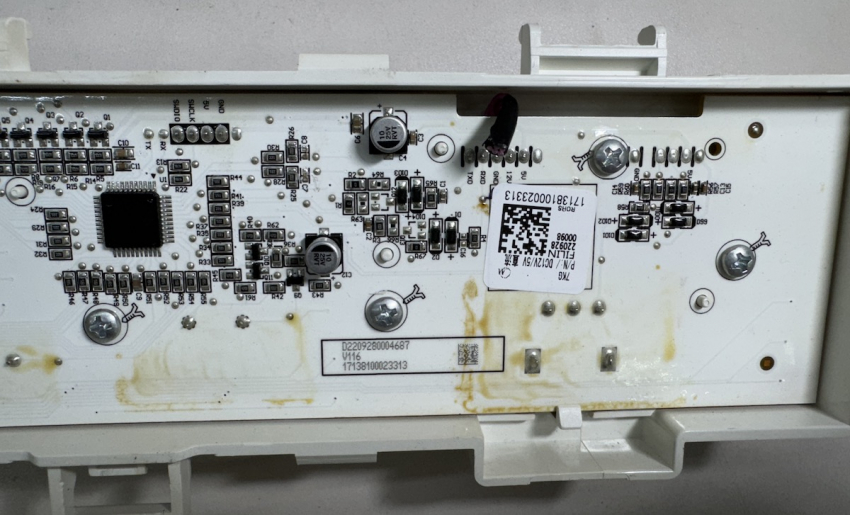 D2209280004687 V116 17138100023313 Control Module / User Interface Board with Display for Washing Machine (Haier / Candy / Hoover)