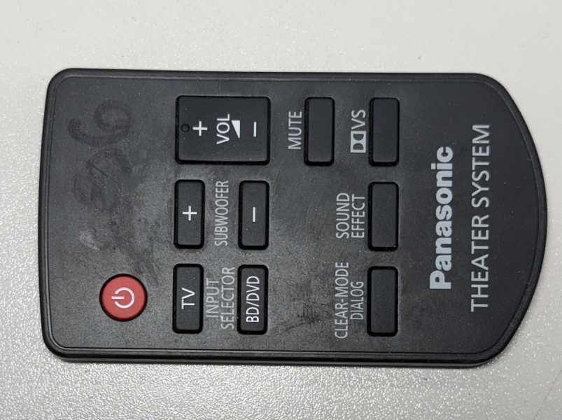 Panasonic THEATER SYSTEM N2QAYC000027 Universal remote control Original