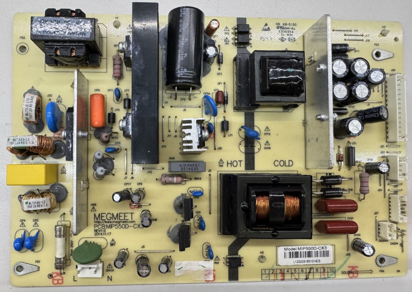 DVB-PM14809HCATS DVB-PMU14809 MIP550D-CX3 Rev1.0 Netzteil ver. with 2 blue capacitors