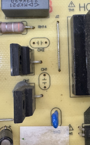 DVB-PM14809HGATS DVB-PMU14809 DVB-PMU14909HCATS MIP550D-CX3 Rev1.0 power board ver. without 2 blue capacitors