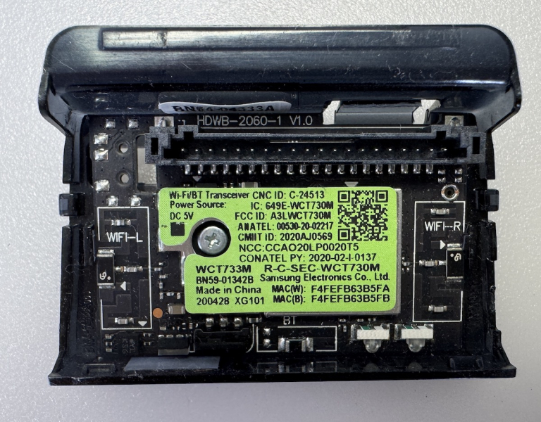GU50TU8079 W-LAN/BT+IR BN64-04333A BN59-01341B WCT730M WCT733M