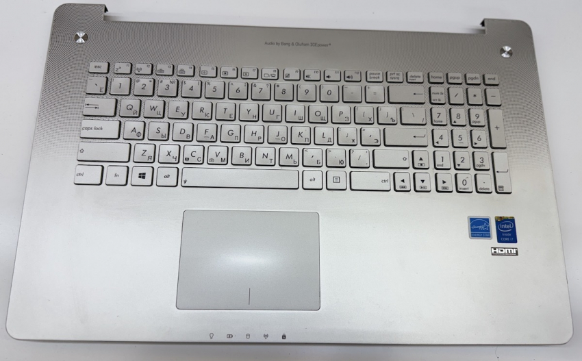 N750J N750JK N750JV N750JX N750LF Topcase Tastatur 13NB0201AM0311 für Asus silber Englisch Russisch