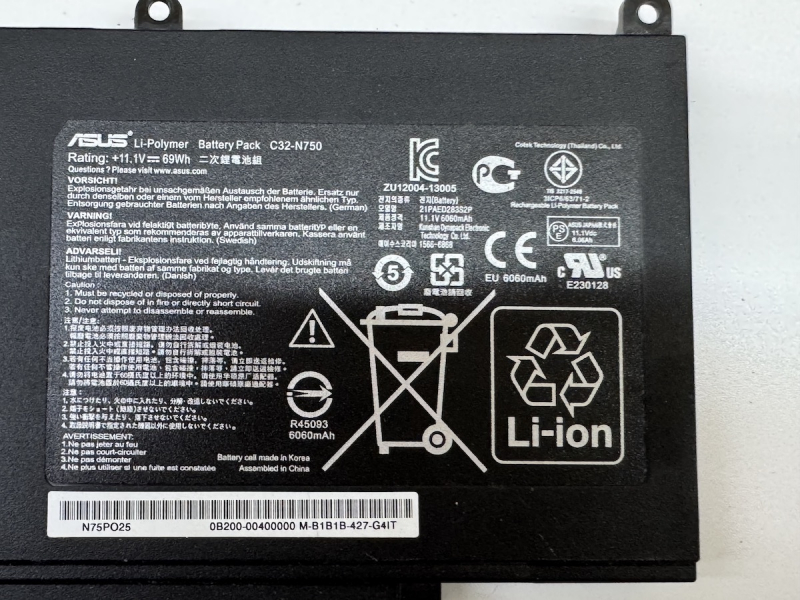 N750 N750J N750JK N750JV N750Y47JK-SL ASUS C32-N750 C32N750 Akku Batterie