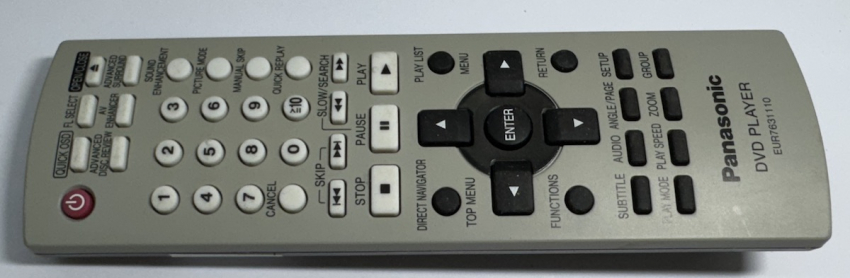 DVD-S29 DVD-S49 DVD-S 295 Panasonic EUR7631110 Original Fernbedienung für DVD Player