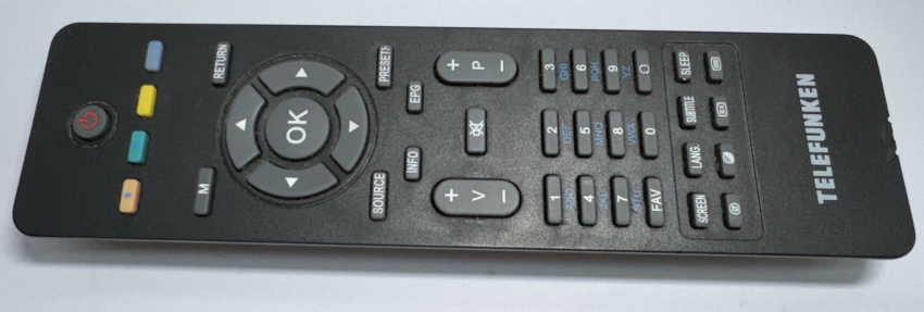 T32FHD845 CT T32FHD850 CT Telefunken RC1825 Original Fernbedienung Universal