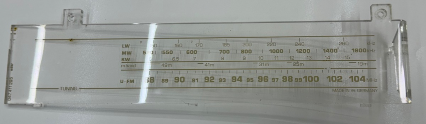 Telefunken Studio 1M  Tuner Skala Panel