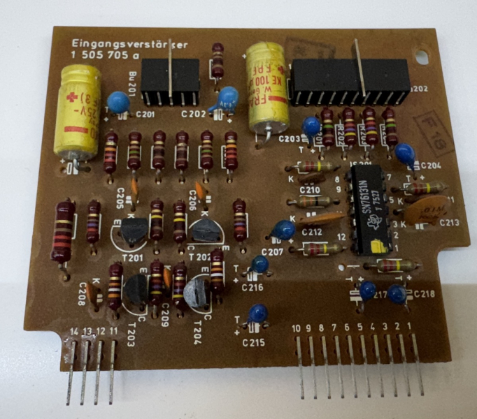 ASC AS5002 Eingangsverstärker 1505 705 a – Original-Leiterplatte für Tonbandgerät