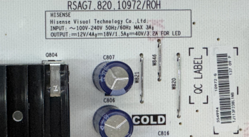 65U6KQ RSAG7.820.10972/ROH 10972-G power board