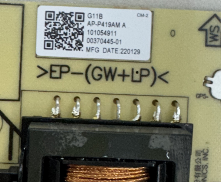XR-55A84J XR-55A80J G11B AP-P525AM 2955072105 AP-P419AM 101054911 Netzteil