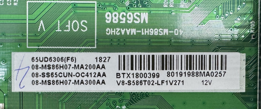 65UD6326 40-MS86H1-MAA2HG 08-SS65CUN-OC412AA Mainboard