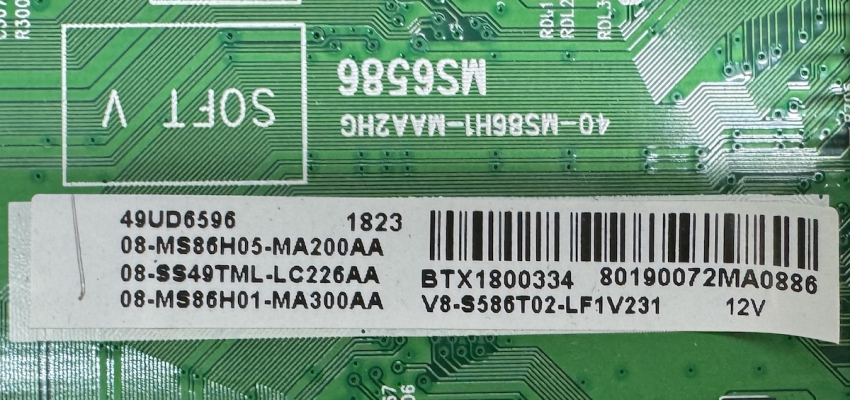 49UD6596 40-MS86H1-MAA2HG MS6586 08-SS49TML-LC226AA Mainboard