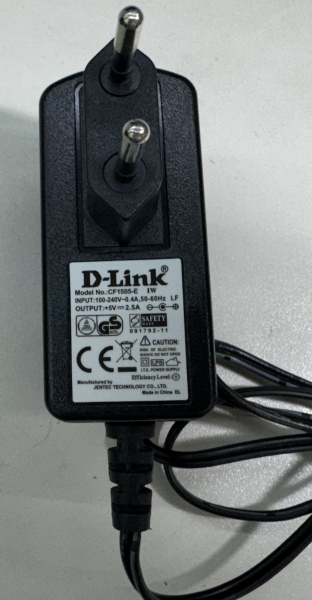 D-Link CF1505 100-240V 0.4A 50-60Hz +5V 2.5A Adaptor